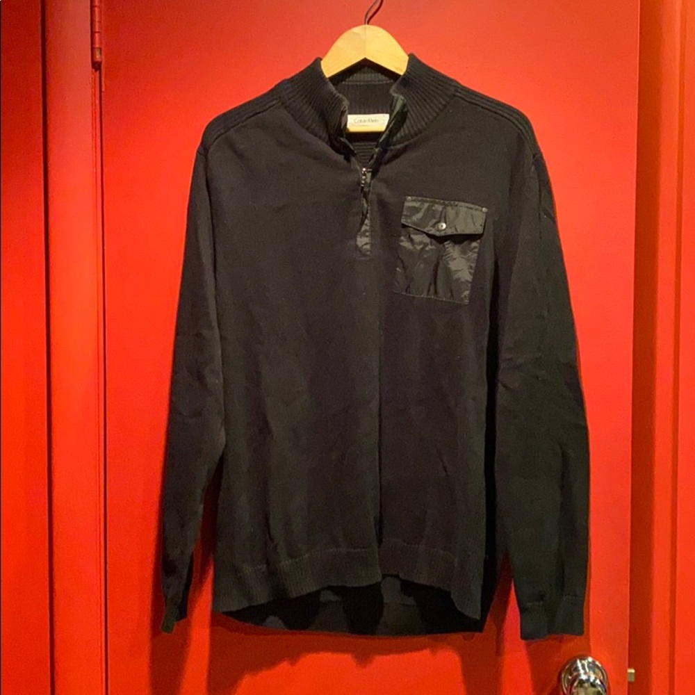 Calvin Klein Pullover Sweater with nylon accents